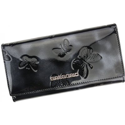 Gregorio Barebag kožená dámska peňaženka s motýľmi v darčekovej krabičke čierna