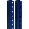 Majster Regál Extra stojiny pre bezskrutkové celokovové regály profilu T 2000x70x40mm modrej farby, 2 kusy