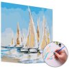 Maľovanie podľa čísel LODE NA MORI – nízka náročnosť 50x50 - bez rámu (Sada na maľovanie podľa čísel ARTMIE)