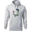 Sliepka kreslená biela - Mikina pánska Cape s kapucňou - 2XL ( Svetlosivý melír )