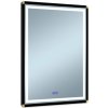 Venti Duo zrkadlo 60x80 cm odĺžnikový s osvetlením s vyhrievacou podložkou čierna-zlatá 5905951180410