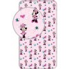 Jerry Fabrics Ružová detská plachta Minnie Mouse Flowers