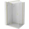 MEXEN/S - Mist HT sprchovací kút dvere krídlové ľavá 115 x 85, transparent, zlato kartáčovaná 8A5T-115-085-55-00-L