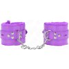Kink - Fur Lined Wrist Restraints With Square Holes Purple and Purple Belt Adjustable 17-2
