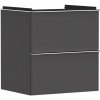 Hansgrohe Xelu Q Umývadlová skrinka, 63x58x50 cm, 2 zásuvky, matná sivá/chróm 54024000-HG