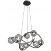 Wofi Wofi 7014-805 - LED Luster na lanku NANCY 8xG9/3,5W/230V čierna/chróm W3976 + záruka 5 rokov zadarmo