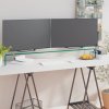 TV stolek / podstavec na monitor čiré sklo 110x30x13 cm Čirá 244132
