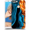 Picasee silikónový čierny obal pre Huawei P Smart - Gold blue