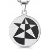 CITY STORM Pánska retiazka s okrúhlym príveskom s hviezdou z ocele + darčeková krabička zadarmo