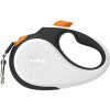 Reedog Senza Premium samonavíjacie vodítko M 25kg / 5m páska / biele s oranžovou