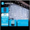 Aigostar LED Solárna vianočná reťaz 100xLED 8 funkcií 8x0,4m IP65 studená biela AI0435