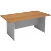 Rokovací kancelársky stôl PRIMO GRAY, 180x90 cm, sivá/buk