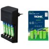 Tronic® Nabíjačka batérií Aa/Aaa + Ni-MH nabíjateľné batérie AA, 4 kusy (800010720)