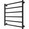 Mario-Radiators | Kúpeľňový rebríkový radiátor INOX FLAT 122W/230V 57x43 cm nerez/čierny | 1.075.048777.BM
