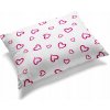 Obliečka na vankúš 70x80cm, 100 % bavlna - 265 - ružové srdcia