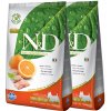 Farmina N & D dog GF adult mini, fish & orange 2 x 7 kg