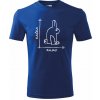 Handel Tričko - Zajac alebo kačka Farba: kráľovská modrá, Veľkosť: 2XL, Strih trička: unisex