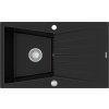 MEXEN - Cesar granitový drez 1-misa drez s odkvapkávač 775x470 mm, čierna 6514771010-77