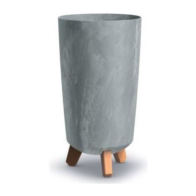 Prosperplast Tubus Slim Effect Blumentopf – Beton-Design, 150 Mm, Inkl. Pflanztopf