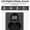 K&F NP-W235 2200mAh Digital Camera Dual Battery with Dual Channel Charger, for Fuji Camera Charger K&F Concept