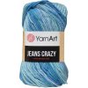 YarnArt Jeans Crazy 8212 Melírovaná modrá