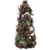 MagicHome Vianoce Stromček MagicHome Vianoce, prírodný, so zelenými guľami, 47 cm