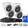 Sada na monitorovanie IP 5Mpx, 4 kamery IPCAM-T5, Záznamové zariadenie PoE - HiLook by Hikvision