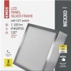 ZM6233 LED svietidlo NEXXO, štvorcové, strieborné, 12,5 W, so zmenou CCT EMOS Lighting