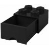 LEGO úložný box 4 s šuplíkem - černá