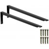Onpira Čierny držiak police s podperou 14-59 cm [2ks] Rozmer: 540x245 mm