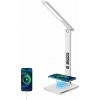 Immax LED KINGFSHER 08966L 8,5W/400lm 2700-5500K biela, USB, QI, BK