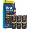 BRIT Premium By Nature Sensitive Lamb 15 kg + 3 kg & Wild Farm Monoprotein Pork 6x400g hypoalergénne krmivo pre psov