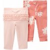CARTER'S Tepláky/legíny Pink Floral dievča 2ks 9m/ veľ. 74