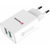 Sieťový Adaptér Swissten 2 x USB QC 3.0 a USB, 23 W, biela 22060100