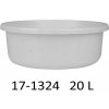 Miska okrúhla KLASIK 20 L – d46 cm – biela - LENMAN 17-1324
