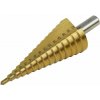 EXTOL Vrták stupňovitý TiN, Ø4-32mm, stupňovanie 2mm, 15 otvorov