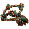 Hračka Dog Fantasy uzel bavlněný barevný 5 knotů 95cm