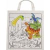 GoKi Bavlnená taška na vyfarbenie Dinosaury