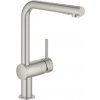 Grohe Minta - Drezová batéria s výsuvnou spŕškou, supersteel - 30274DC0