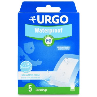 Urgo Waterproof vodeodolná náplasť 10 x 6 cm 5 ks