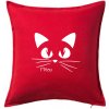 Mačka mňau - Vankúš 50x50 - 50x50 - Iba poťah ( Červená )