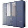 Bývaj s nami SK, INDI D4 šatníková skriňa, modrá LTD