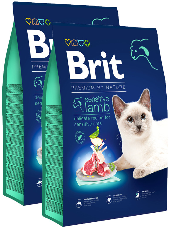 Brit Premium Cat by Nature Sensitive Lamb 2 x 8 kg