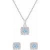 Eppi Akvamarínová zlatá kolekcia šperkov s diamantmi Shelby C37379