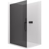 CERANO - Sprchová zástena Walk-in Crystal Ľ/P - 10 mm - bezvzperový systém - čierna matná, grafitové sklo - 100x200 cm