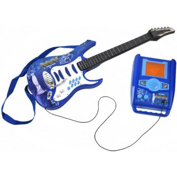 JOKO Elektrická gitara mikrofón kombo sada 3v1 modrá