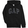 Chlapčenská mikina GAP, INSULATED FULLZIP LOGO čierna XS
