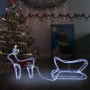 Shumee vánoční dekorace sobi a sáně venkovní 252 LED diod