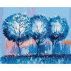 Zuty – Maľovanie Podľa Čísel – Modré Stromy, 40 × 50 cm, Plátno + Rám 8596530104292