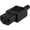 PREMIUMCORD Konektor napájecí 230V na kabel (samice, IEC C13)